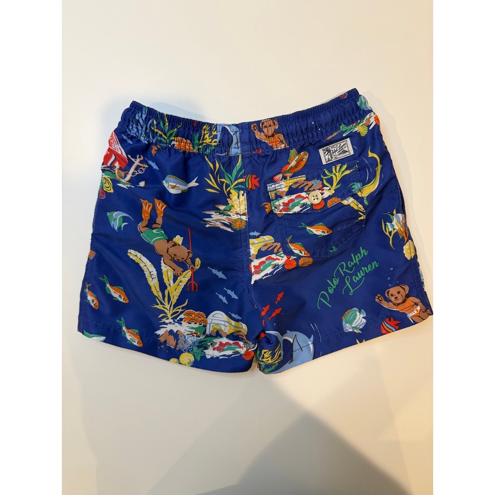 Polo Ralph Lauren Traveler Polo Bear Boys Swim Trunk Size 4 Years - Picture 2 of 5